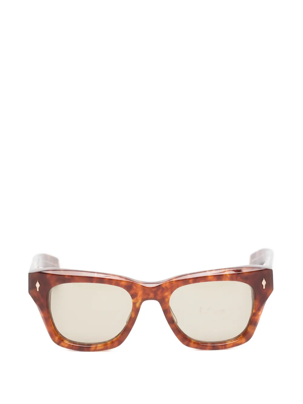 Jacques Marie Mage Dealan tortoiseshell-effect rectangle-frame sunglasses Bruin