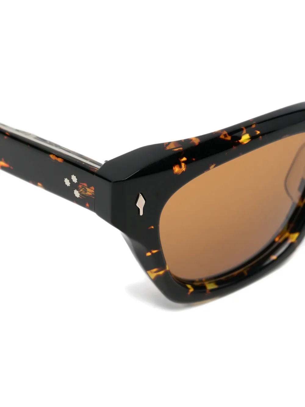 Jacques Marie Mage Dealan tortoiseshell-effect square-frame sunglasses Bruin