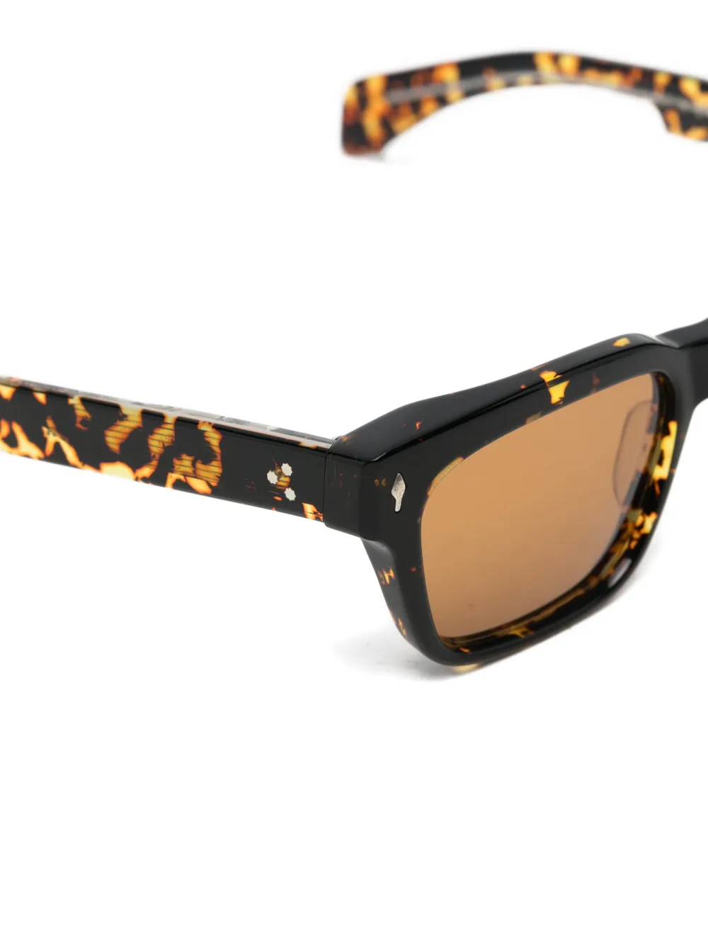 Jacques Marie Mage Molino tortoiseshell-effect rectangle-frame sunglasses Bruin