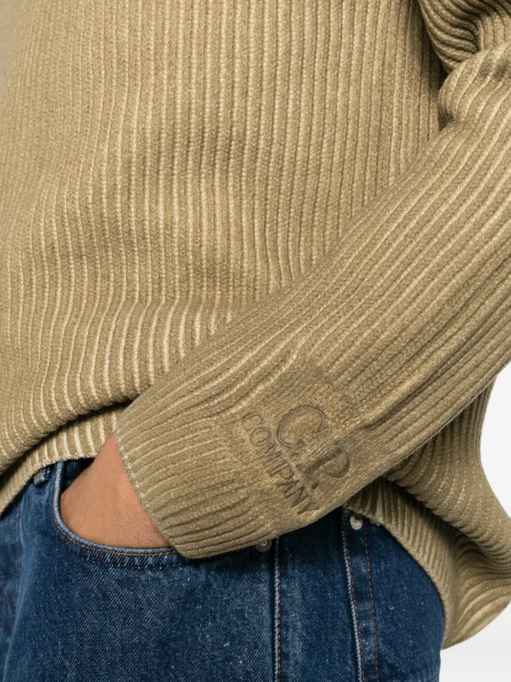 C.P. Company ribbed-knit sweater Beige