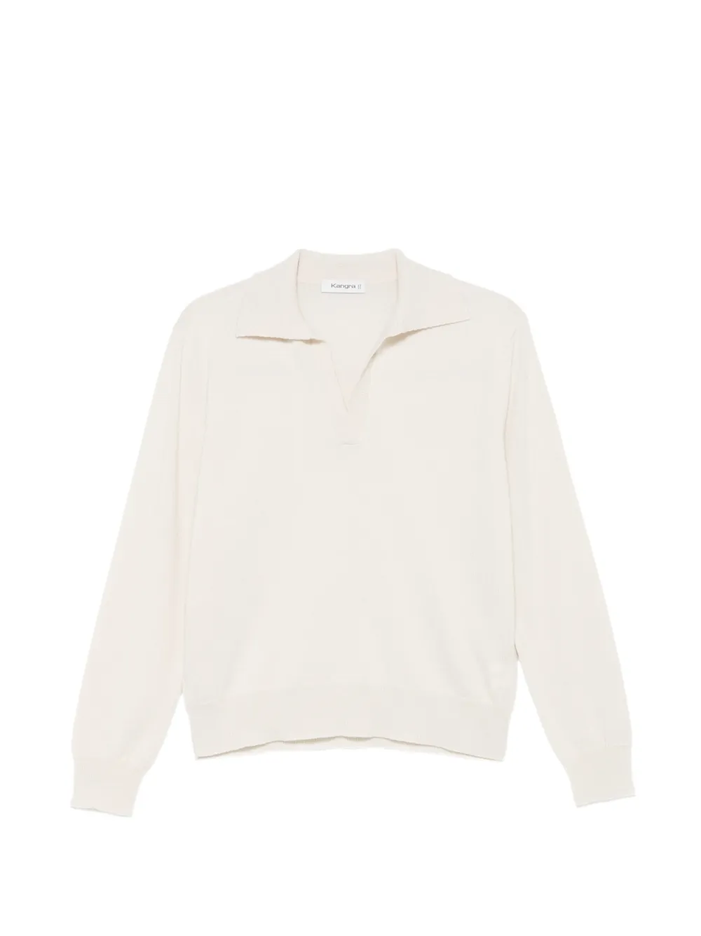 Kangra open-collar long-sleeve sweater - Toni neutri