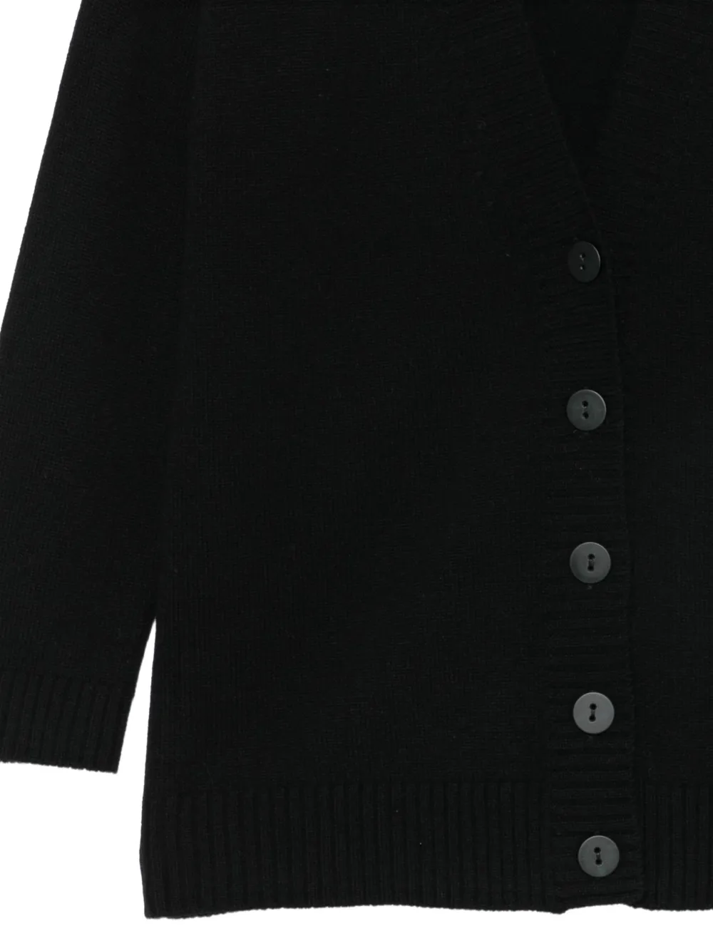 Kangra V-neck button-up cardigan Zwart