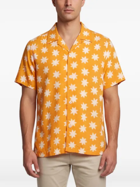 SANDRO floral-print button-down shirt