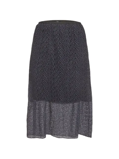 Tibi eyelet flared midi skirt