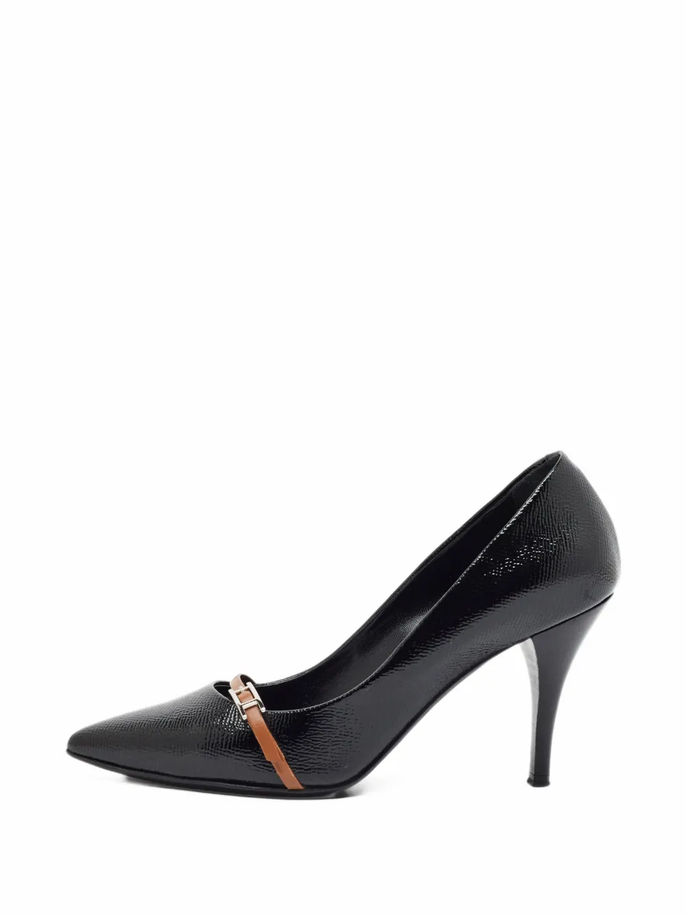 Hermès Pre-Owned Lauren buckle-detail pumps - Noir Hermès Pre-Owned Lauren buckle-detail pumps - Noir