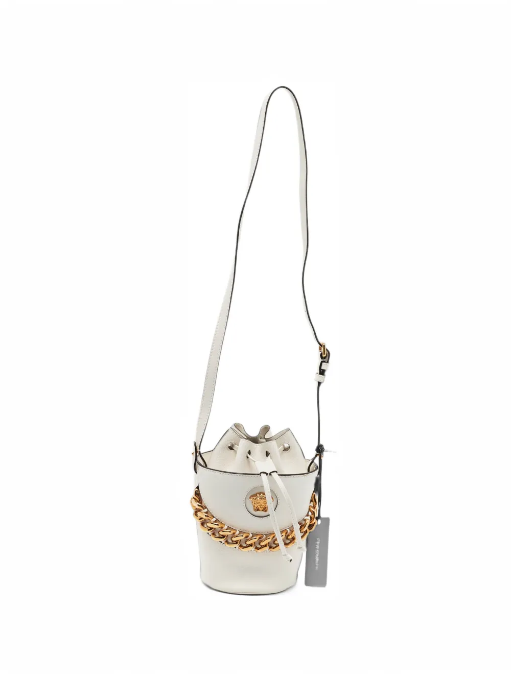 Versace Pre-Owned La Medusa drawstring bucket bag - White