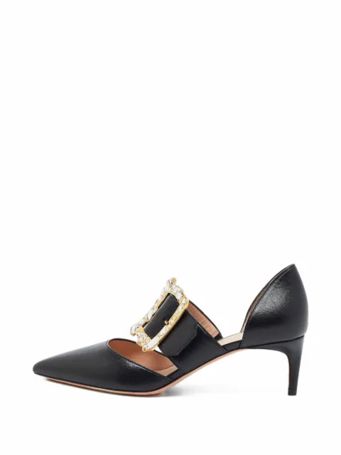 Bally Vintage Jessye crystal-buckle pumps