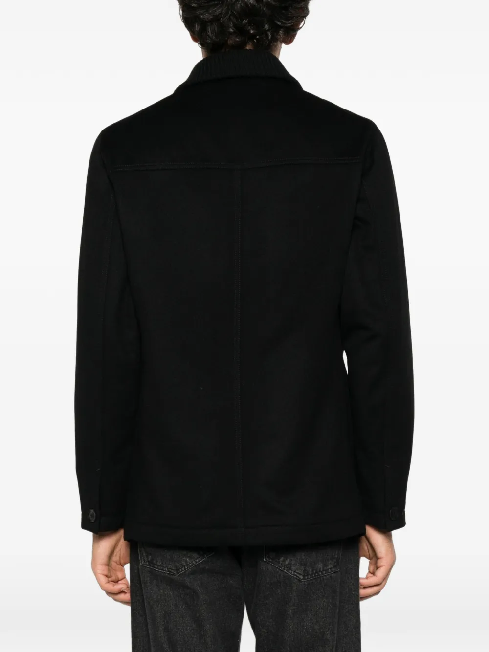 Brioni Sahariana button-up jacket Zwart