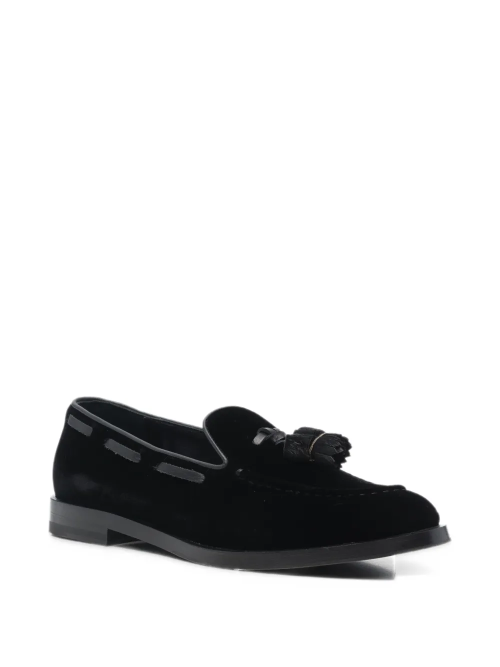 Fratelli Rossetti tassel-detail velvet loafers - Nero