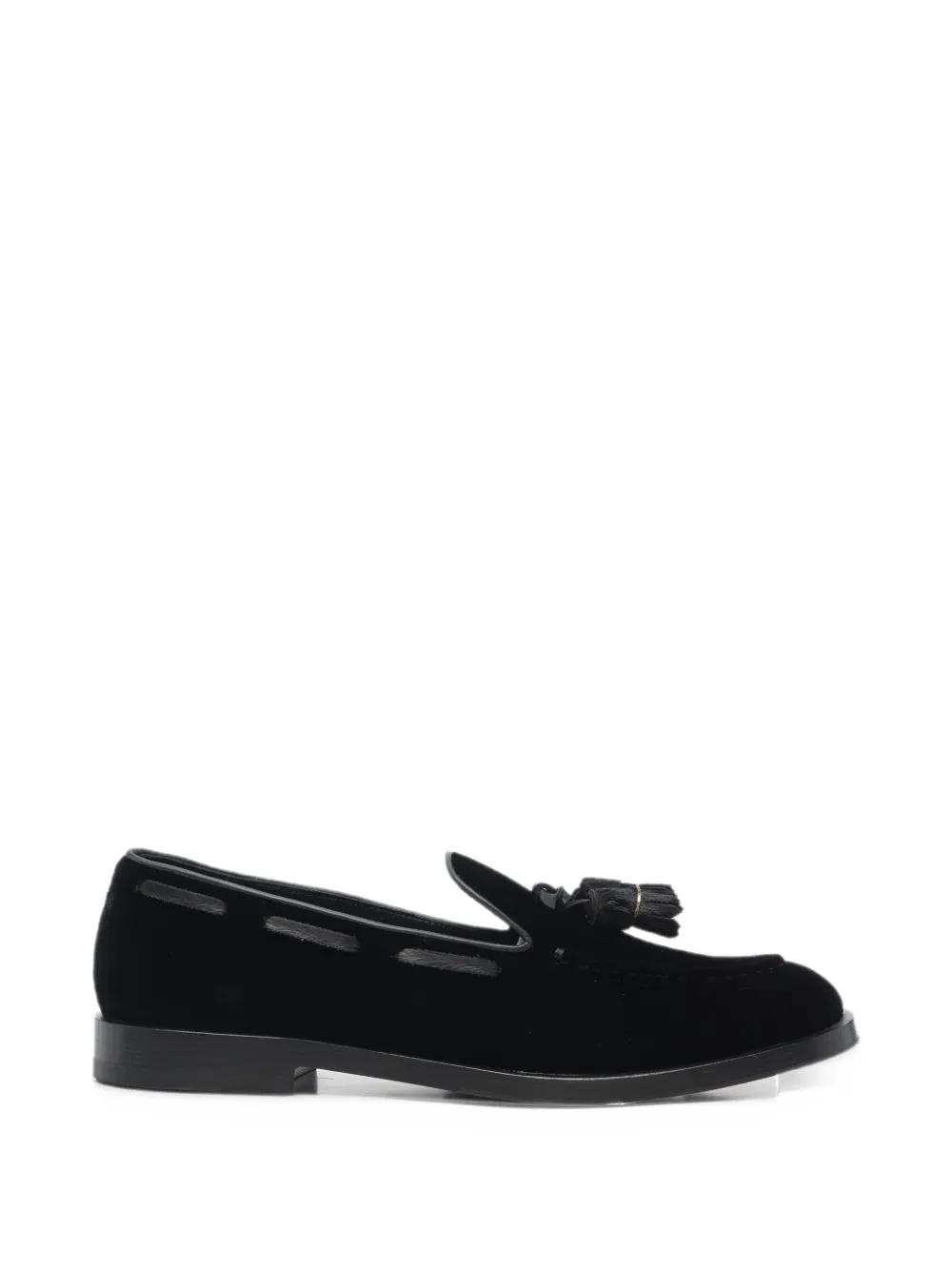 Fratelli Rossetti tassel-detail velvet loafers - Nero