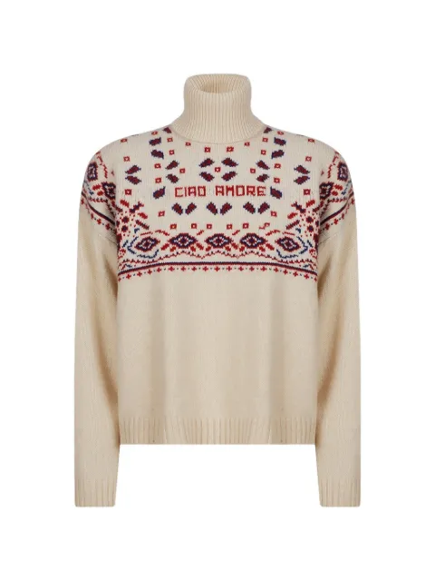 Giada Benincasa Soho intarsia-knit roll-neck sweater