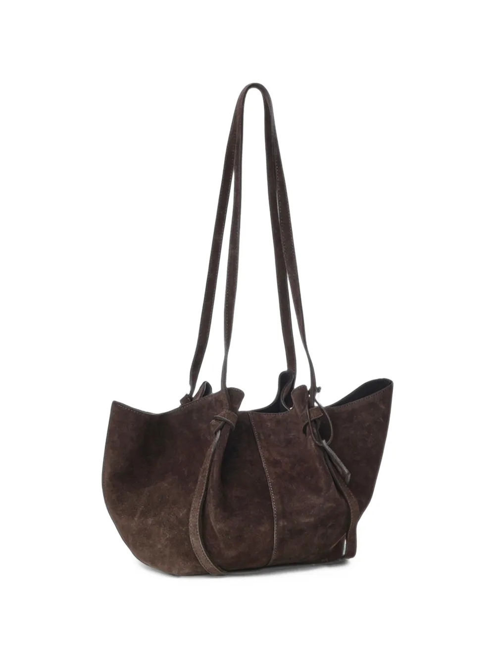 D.A.T.E. Nina suede knotted shoulder bag - Marrone