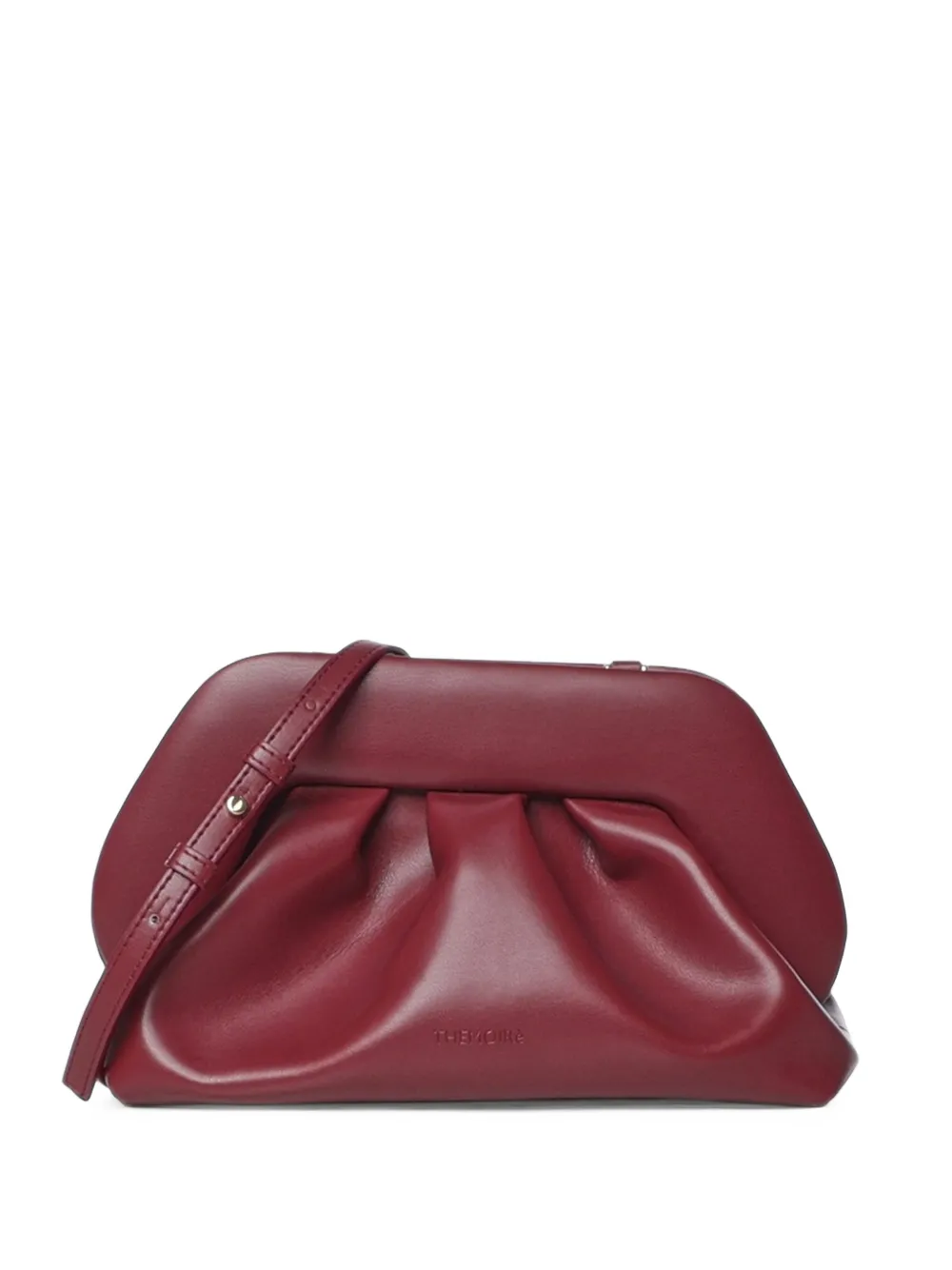 Themoirè medium Bios ruched clutch bag - Rosso