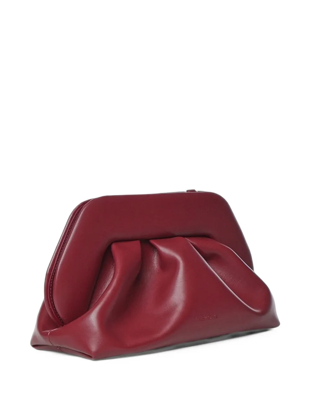 Themoirè medium Bios ruched clutch bag Rood