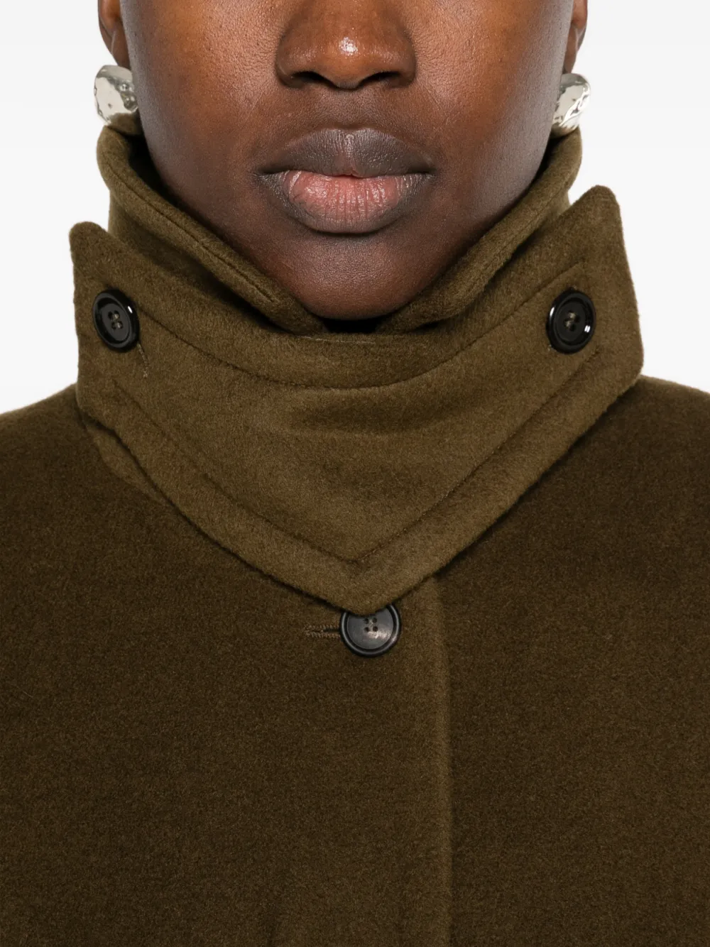 Tagliatore Bethany notched-lapel coat Groen
