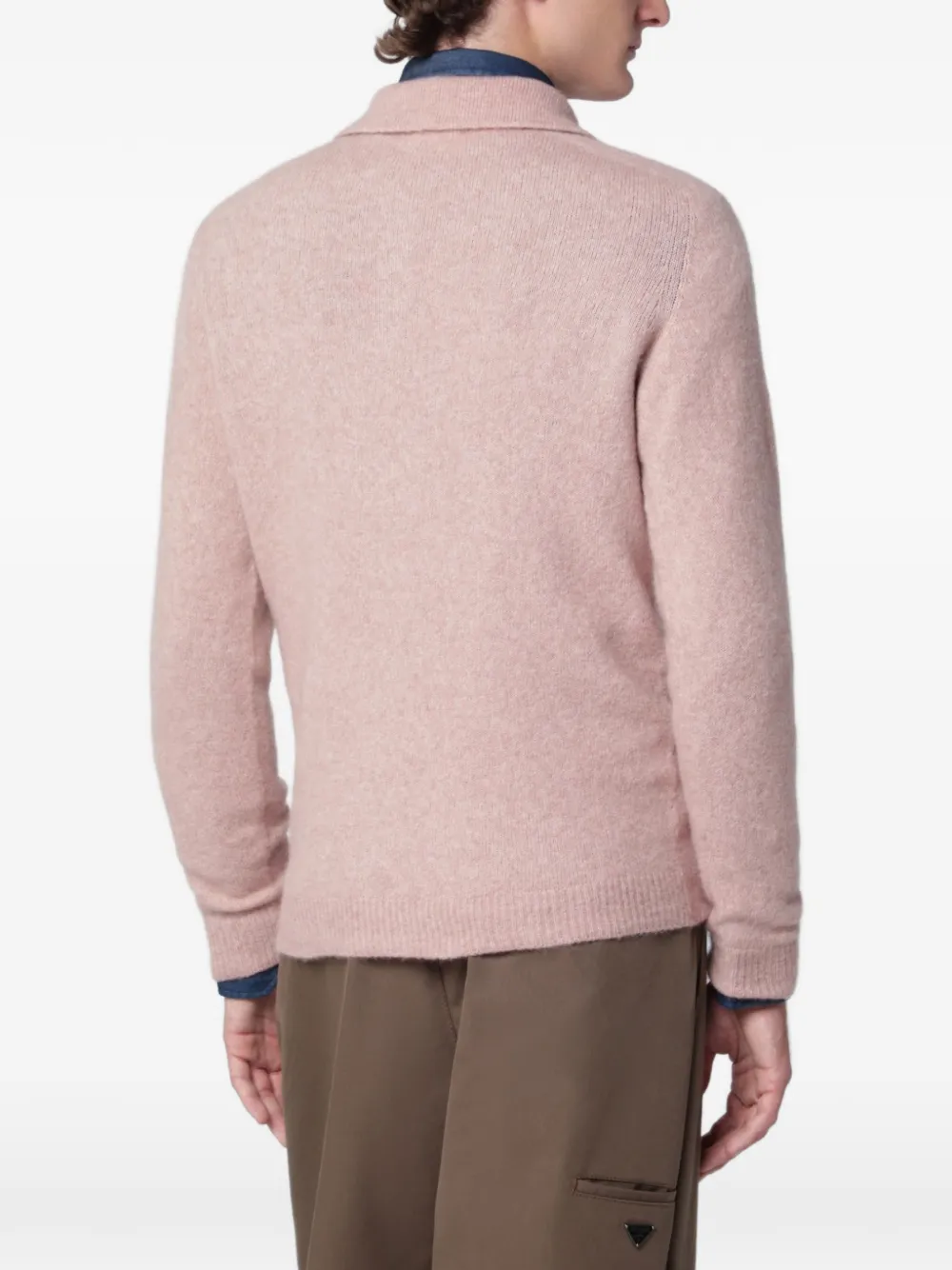 Roberto Collina long-sleeve polo shirt Roze