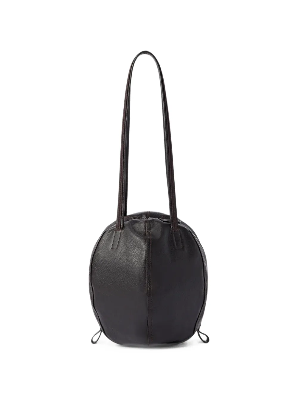 LEMAIRE small Helmet shoulder bag in grained paper-lux leather Bruin