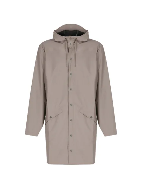 Rains hooded snap-button rain coat