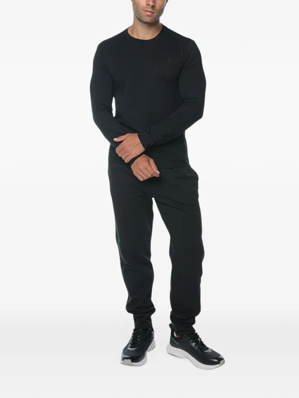 Trussardi logo-detail long-sleeve T-shirt Zwart