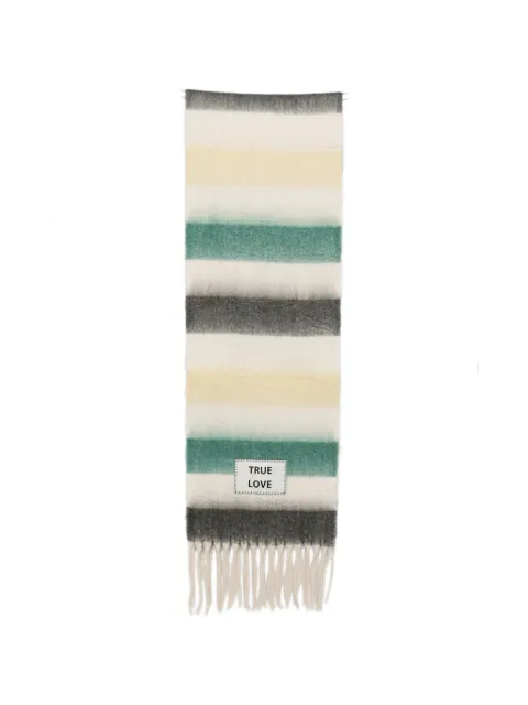 VERB TO DO striped fringed scarf