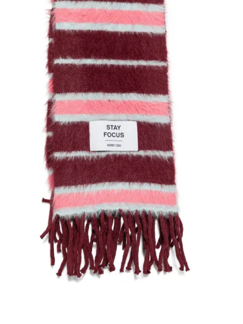 VERB TO DO striped fringed scarf