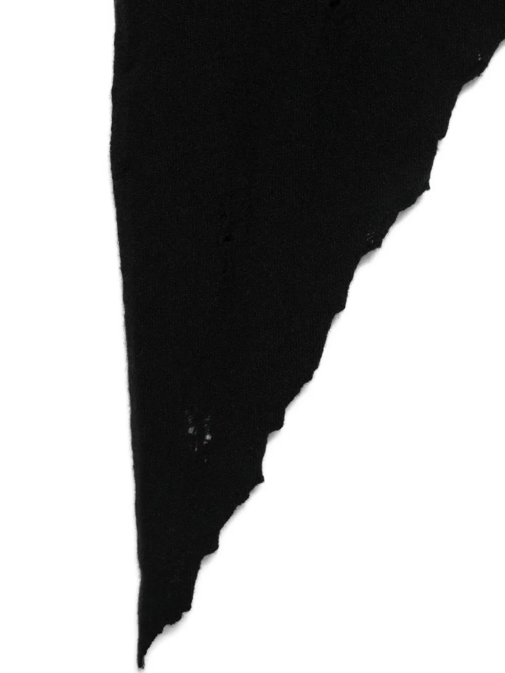 Laneus distressed knitted scarf Zwart