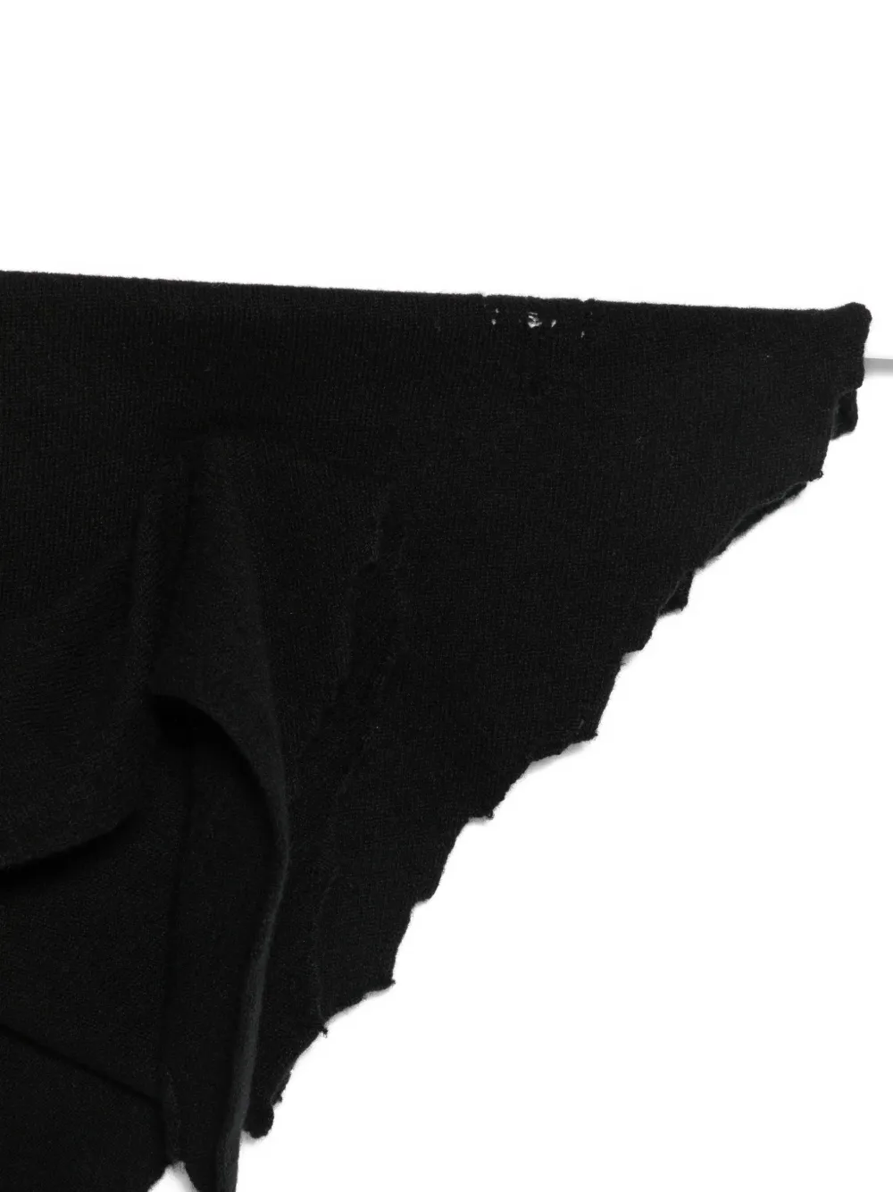 Laneus distressed knitted scarf Zwart