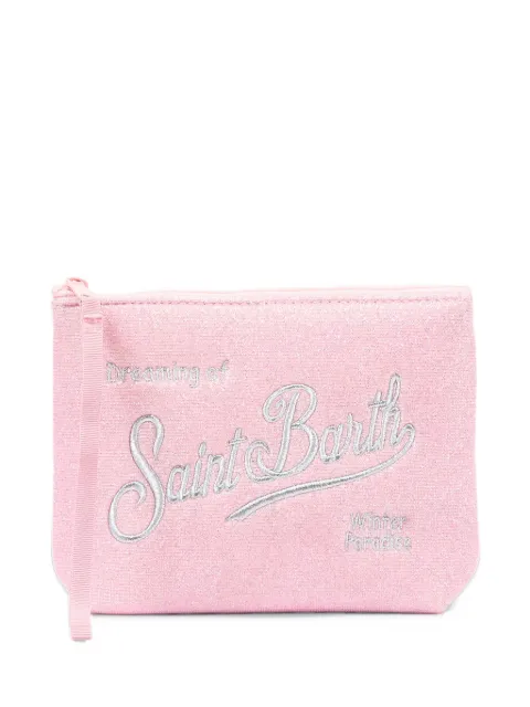 MC2 Saint Barth Aline lurex pochette with logo embroidery