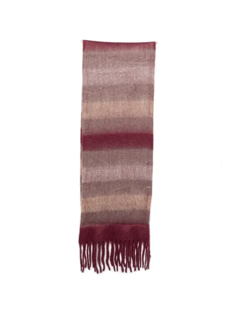 VERB TO DO striped fringed scarf