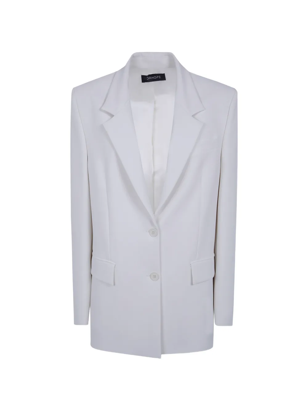 DRHOPE single-breasted notched-lapel blazer - Weiß