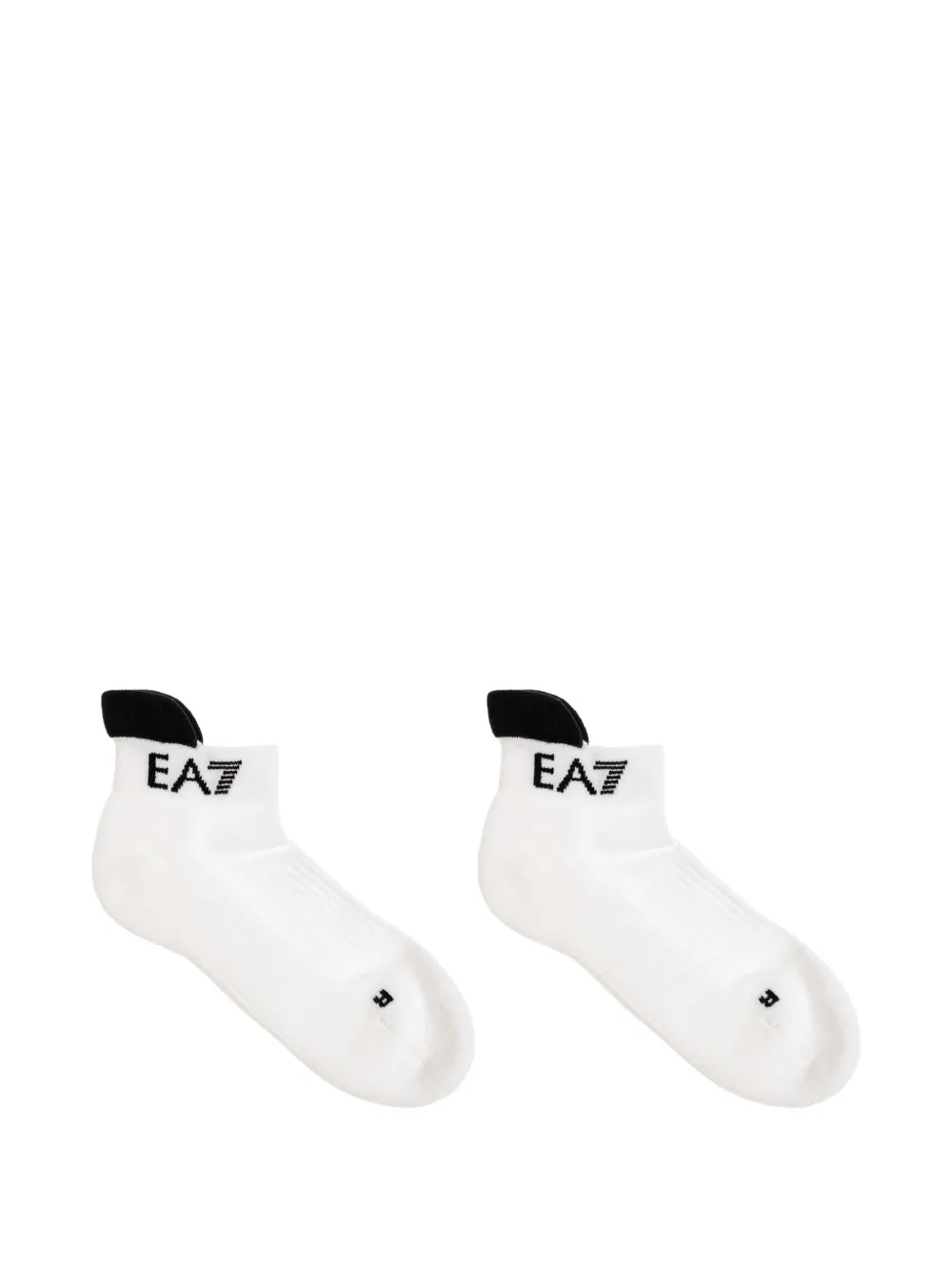 Ea7 Emporio Armani Calzini alla caviglia con logo - Bianco