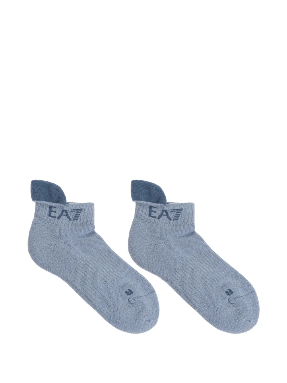 Ea7 Emporio Armani logo-print ankle socks - Blau