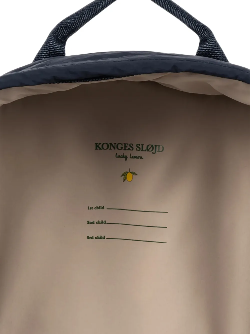 Konges Sløjd Juno quilted tiger-embroidered backpack Blauw