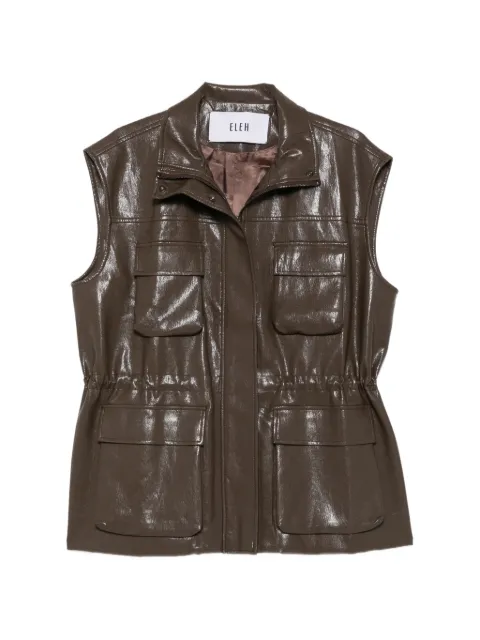 Eleh high-neck drawstring gilet