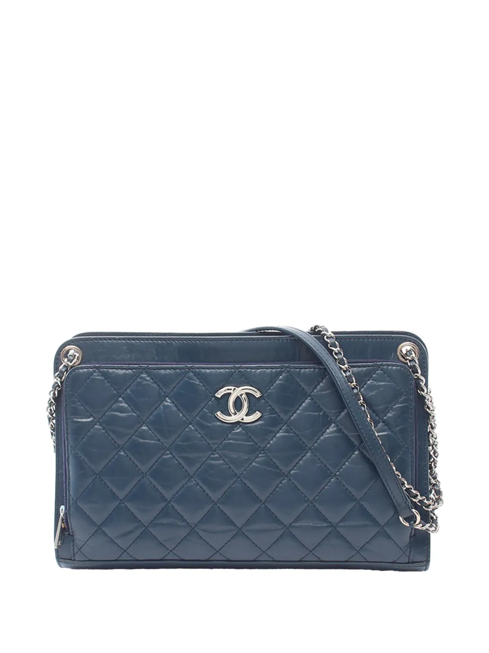 CHANEL Pre-Owned 2018 CC Quilted Aged Calfskin shoulder bag - Blue