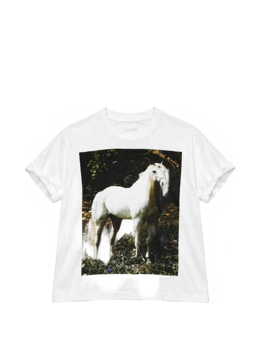 Anntian horse-print t-shirt - Blanc