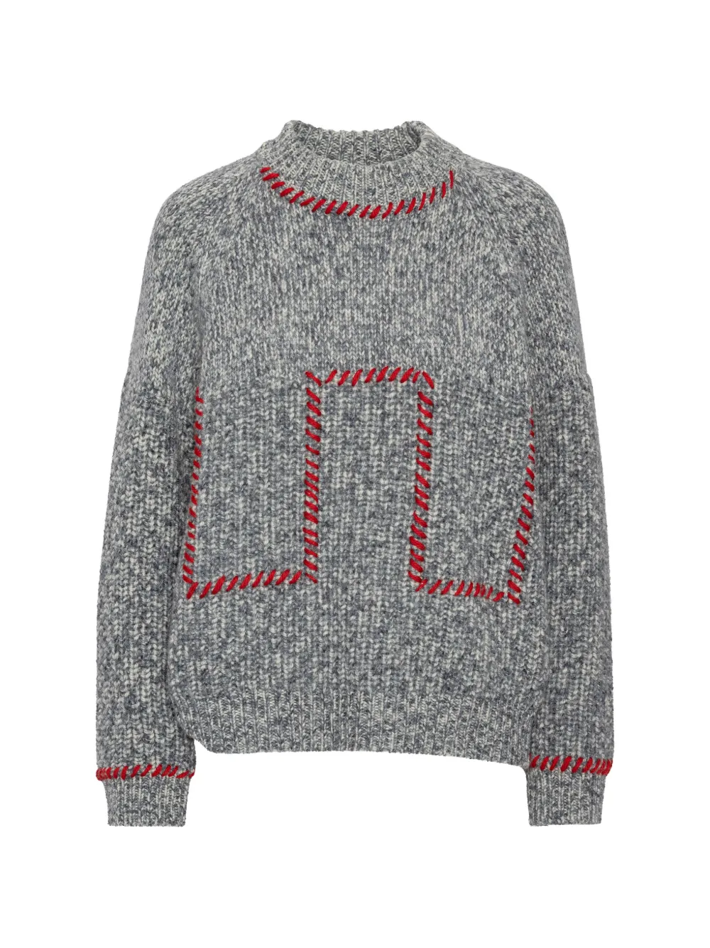 Henrik Vibskov stitch-detailed chunky-knit sweater - Grey