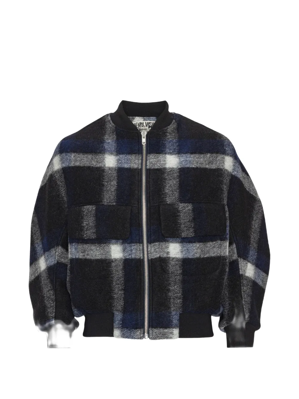 Henrik Vibskov Merry checked bomber jacket - Schwarz