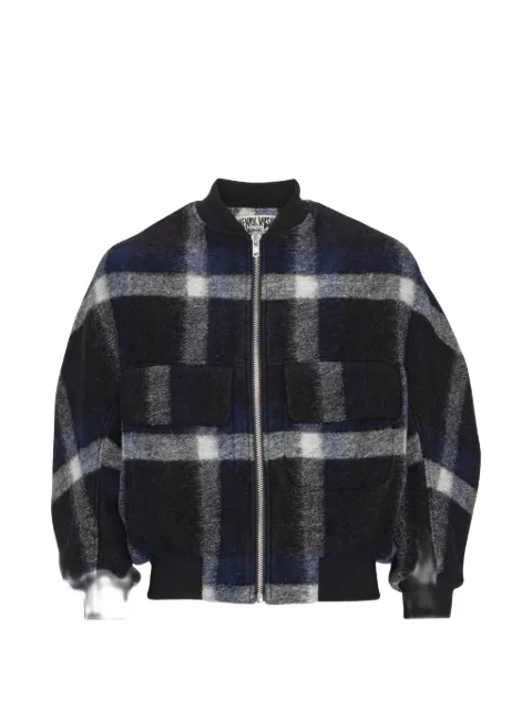 Henrik Vibskov Merry checked bomber jacket