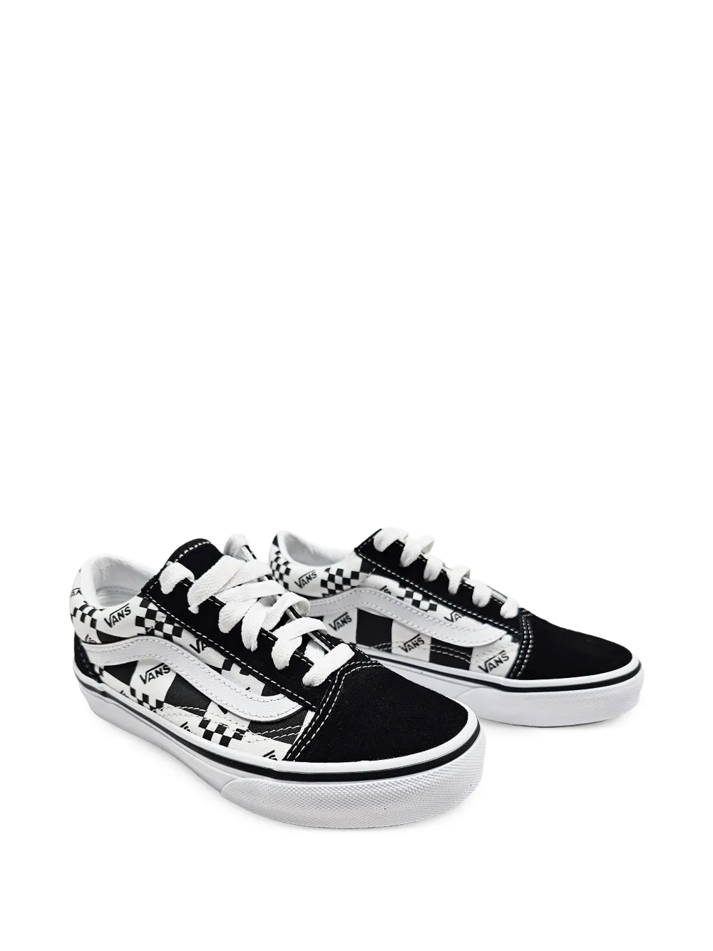 Vans Kids Sneakers Old Skool a quadri - Nero