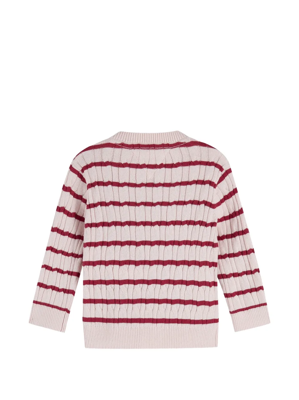 Tommy Hilfiger Junior Flag cable-knit sweater Roze