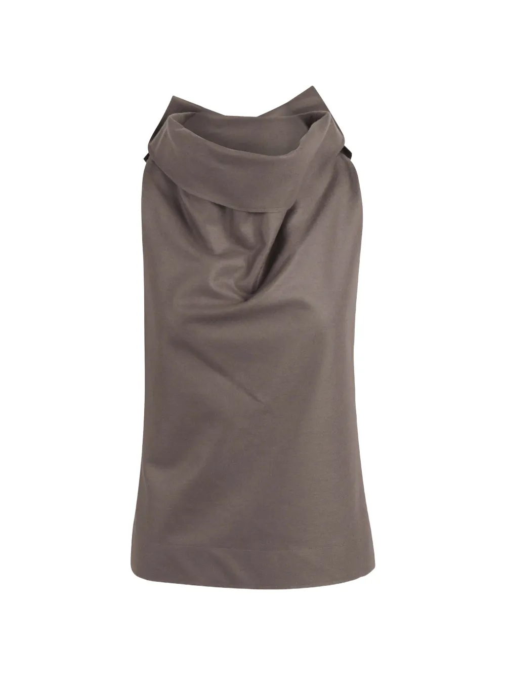 Issey Miyake Shell draped cowl-neck top - Grigio