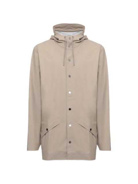 Rains hooded storm-flap raincoat