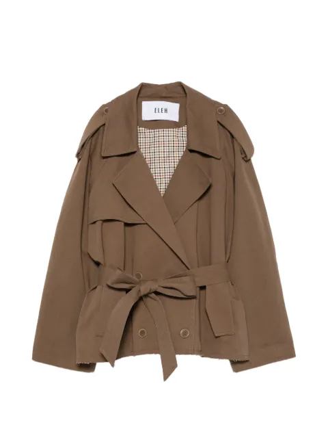 Eleh belted double-breasted jacket