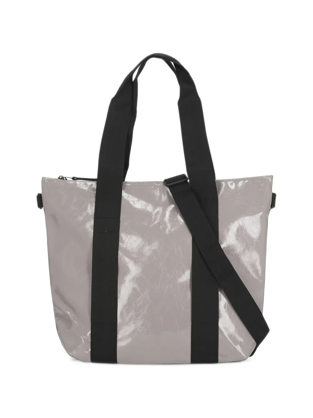 Rains Mini glaze-effect tote bag Grijs