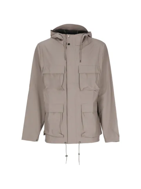 Rains hooded multi-pocket jacket
