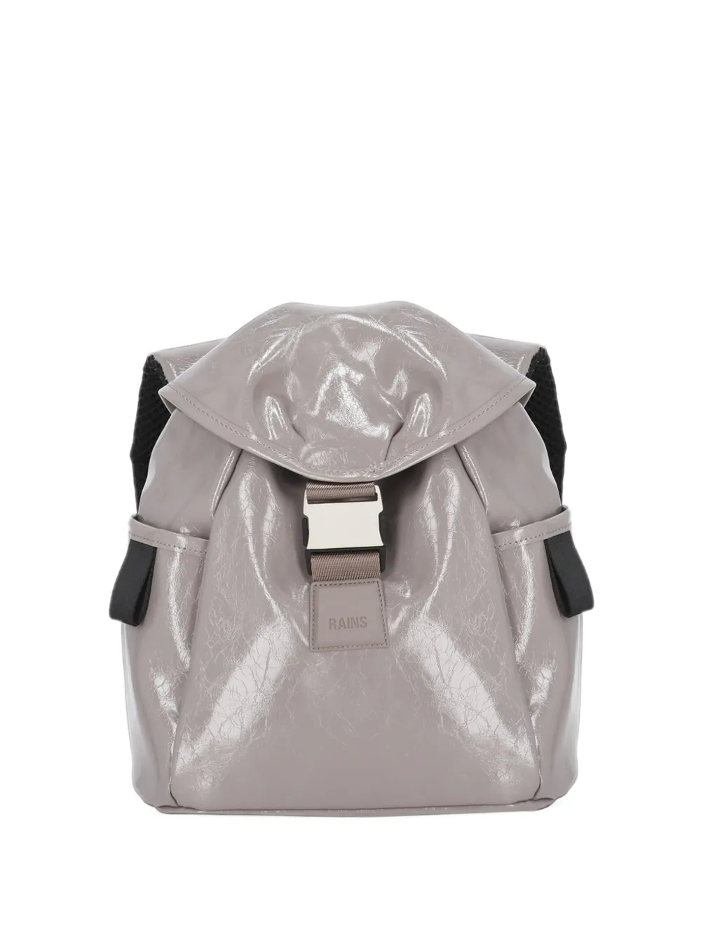 Rains mini Valera glaze-effect buckle-fastening backpack - Grigio