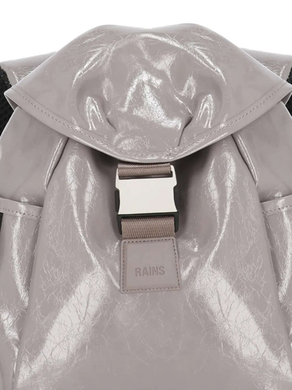 Rains mini Valera glaze-effect buckle-fastening backpack Grijs