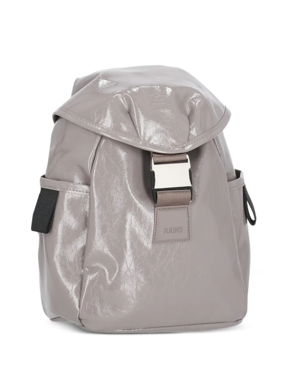 Rains mini Valera glaze-effect buckle-fastening backpack Grijs