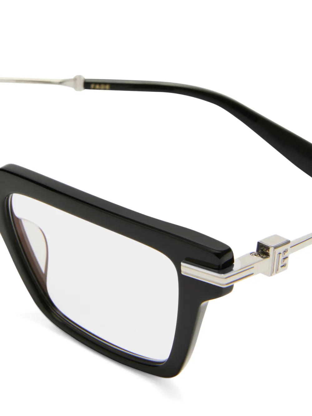 Balmain Eyewear Bril met rechthoekig montuur Zwart